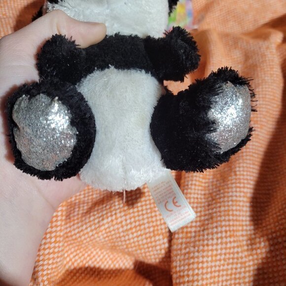 SET TY Unicorn Owl Enchanted 6 Inch Beanie Boo & Ty Reg Bamboo Panda-Bear Beanie - Picture 3 of 8